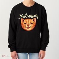 Happy Orange Tabby Cat Mom Gift Women's Sweatshirt thumb 0