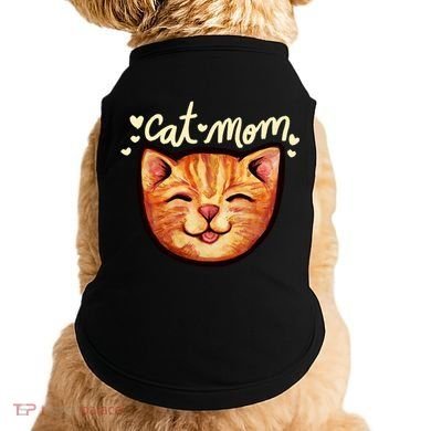 Happy Orange Tabby Cat Mom Gift Doggie Tank