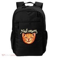 Happy Orange Tabby Cat Mom Gift Backpack thumb 0