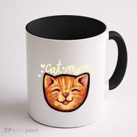 Happy Orange Tabby Cat Mom Gift Coffee Mug thumb 1