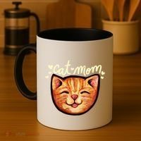 Happy Orange Tabby Cat Mom Gift Coffee Mug thumb 4