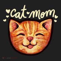 Happy Orange Tabby Cat Mom Gift Beanie thumb 2