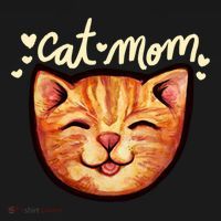 Happy Orange Tabby Cat Mom Gift Ornament thumb 1