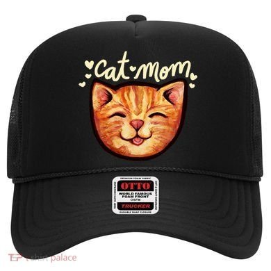 Happy Orange Tabby Cat Mom Gift Hat