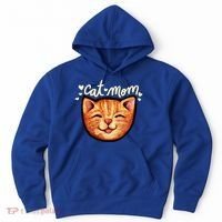 Happy Orange Tabby Cat Mom Gift Hoodie thumb 0