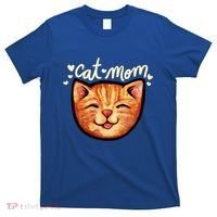 Happy Orange Tabby Cat Mom Gift T-Shirt thumb 0