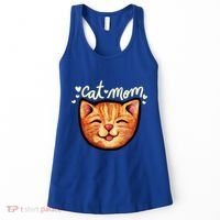 Happy Orange Tabby Cat Mom Gift Women's Tank Top thumb 0