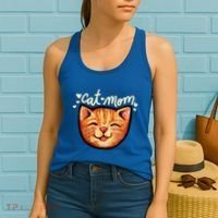 Happy Orange Tabby Cat Mom Gift Women's Tank Top thumb 2