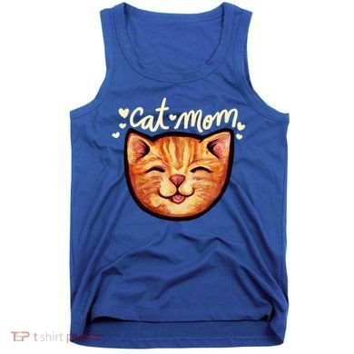 Happy Orange Tabby Cat Mom Gift Tank Top