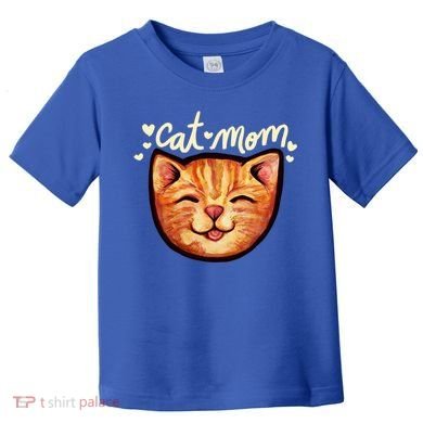 Happy Orange Tabby Cat Mom Gift Toddler T-Shirt