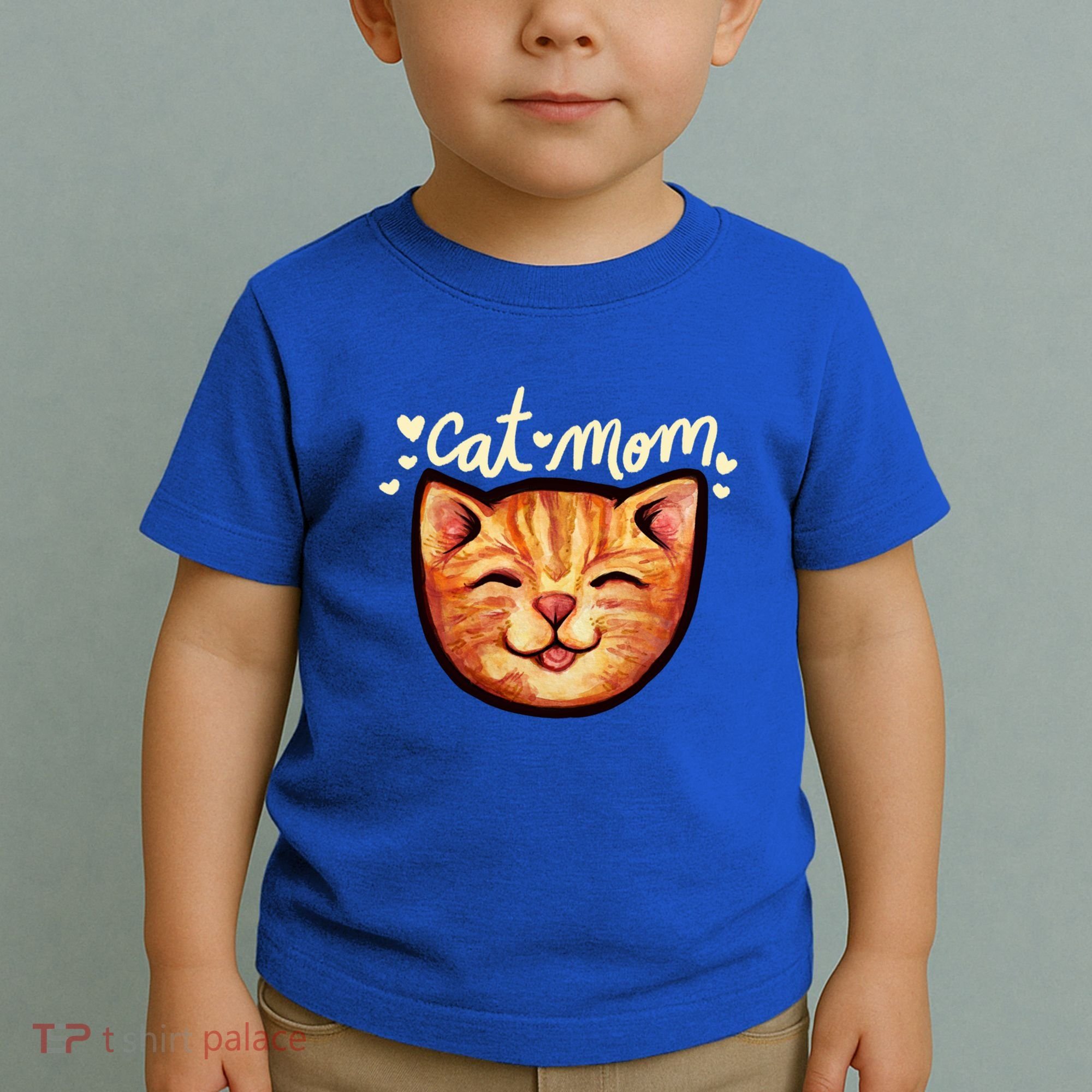 Happy Orange Tabby Cat Mom Gift Toddler T-Shirt
