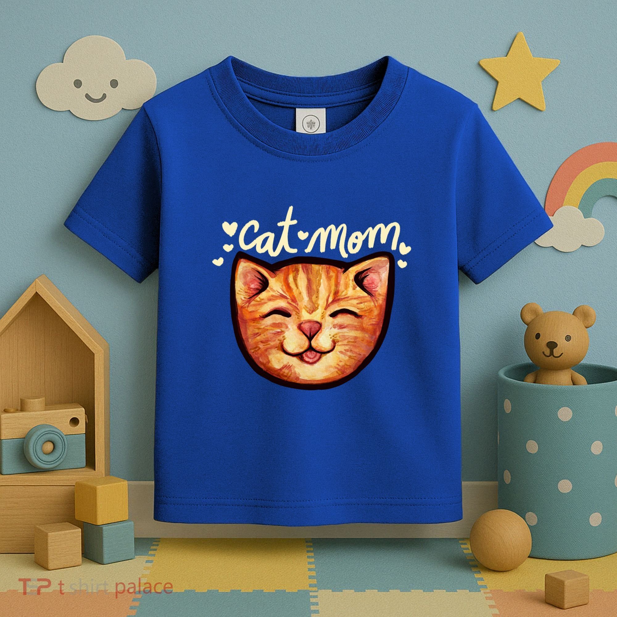 Happy Orange Tabby Cat Mom Gift Toddler T-Shirt