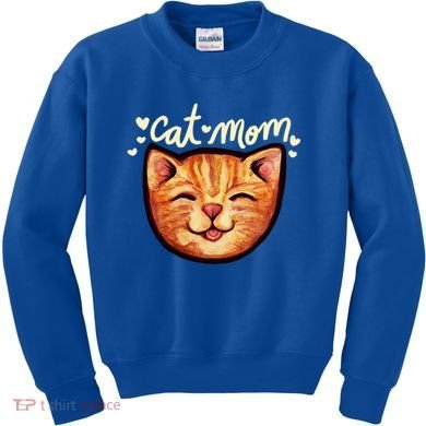 Happy Orange Tabby Cat Mom Gift Kids Sweatshirt