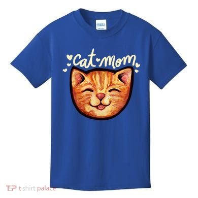 Happy Orange Tabby Cat Mom Gift Kids T-Shirt