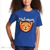 Happy Orange Tabby Cat Mom Gift Kids T-Shirt thumb 2