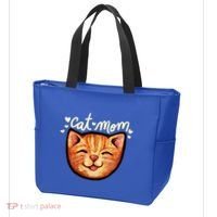 Happy Orange Tabby Cat Mom Gift Tote Bag thumb 3