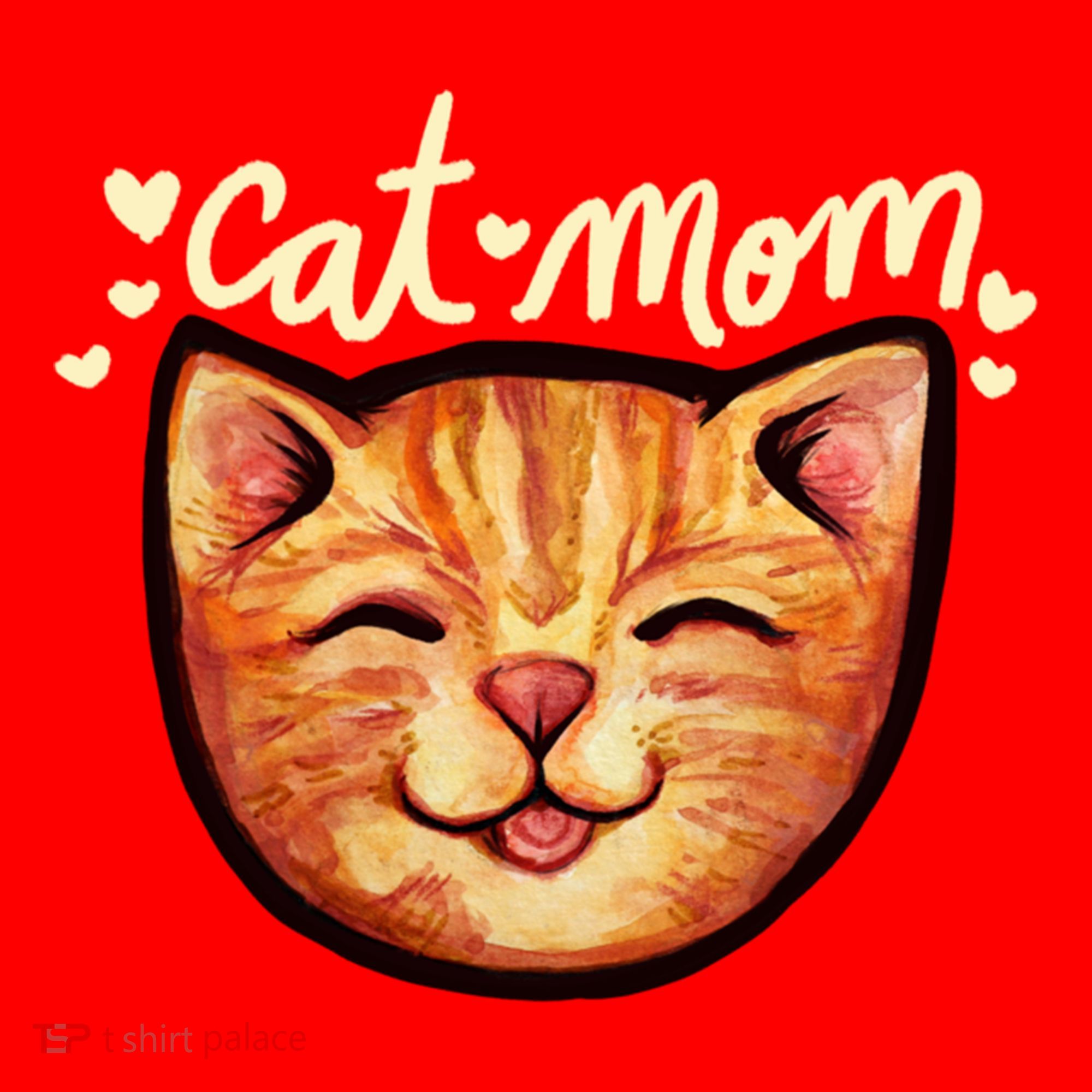 Happy Orange Tabby Cat Mom Gift Santa Hat