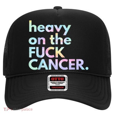 Heavy On The Fuck Cancer Tie Dye Distressed Awareness Hat