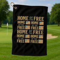 Home of the Free Golf Towel thumb 1