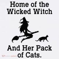 Home Of The Wicked Witch And Her Pack Of Cat Funny Halloween Women's Tank Top thumb 5