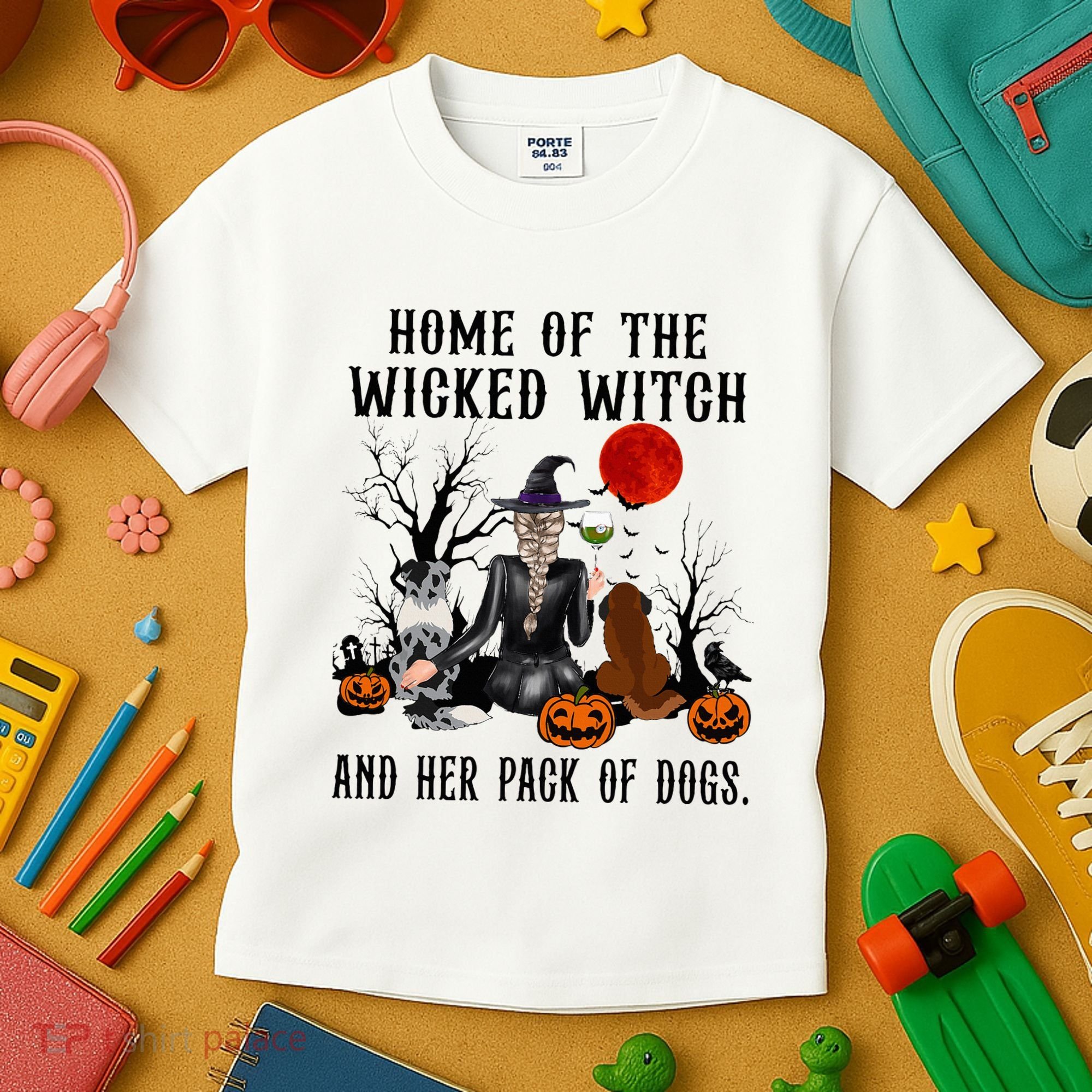 Home Of The Wicked Witch And Her Pack Of Dog Kids T-Shirt