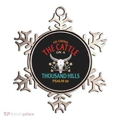 He Owns The Cattle On A Buffalo Thousand Hills Psalm 50 Ornament