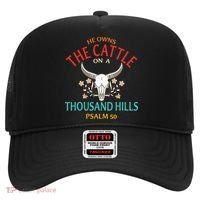 He Owns The Cattle On A Buffalo Thousand Hills Psalm 50 Hat thumb 0