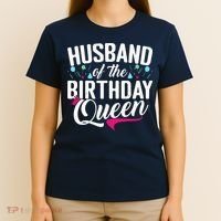 Husband Of The Birthday Queen Wife Birthday T-Shirt thumb 4
