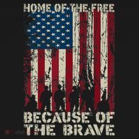 Home Of The Free Because Of The Brave American Flag T-Shirt thumb 7