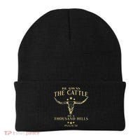 He Owns The Cattle On A Thousand Hills Bull Skull Christian Beanie thumb 0