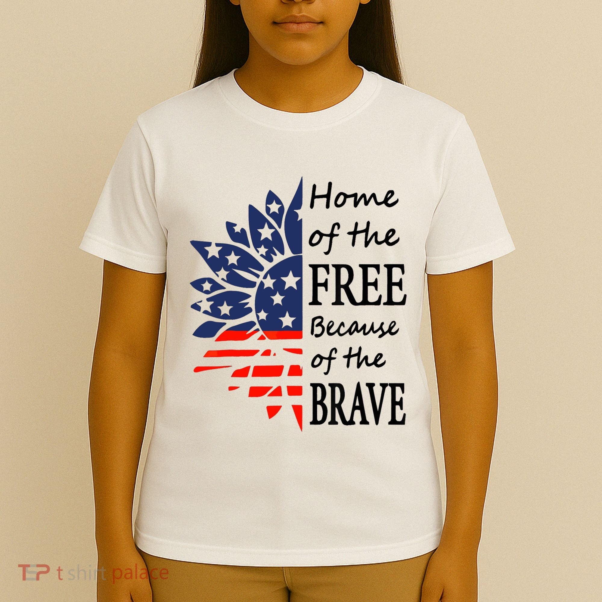 Home of the Free Because Brave 4th of July Armed Forces Day T-Shirt