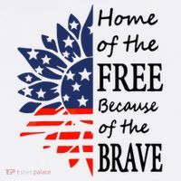 Home of the Free Because Brave 4th of July Armed Forces Day T-Shirt thumb 7