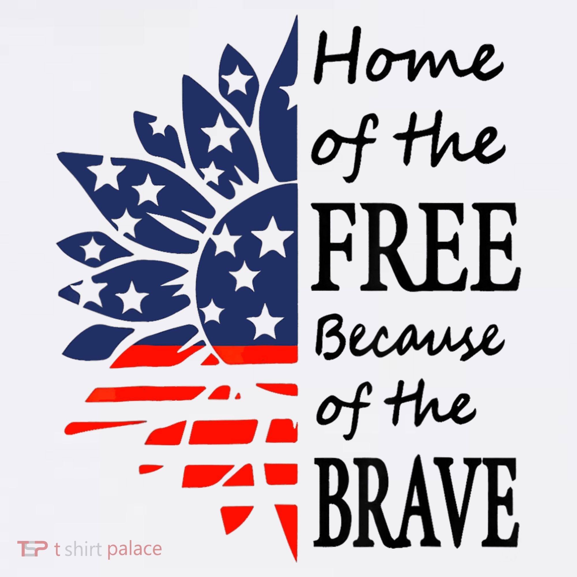 Home of the Free Because Brave 4th of July Armed Forces Day Women's Hoodie