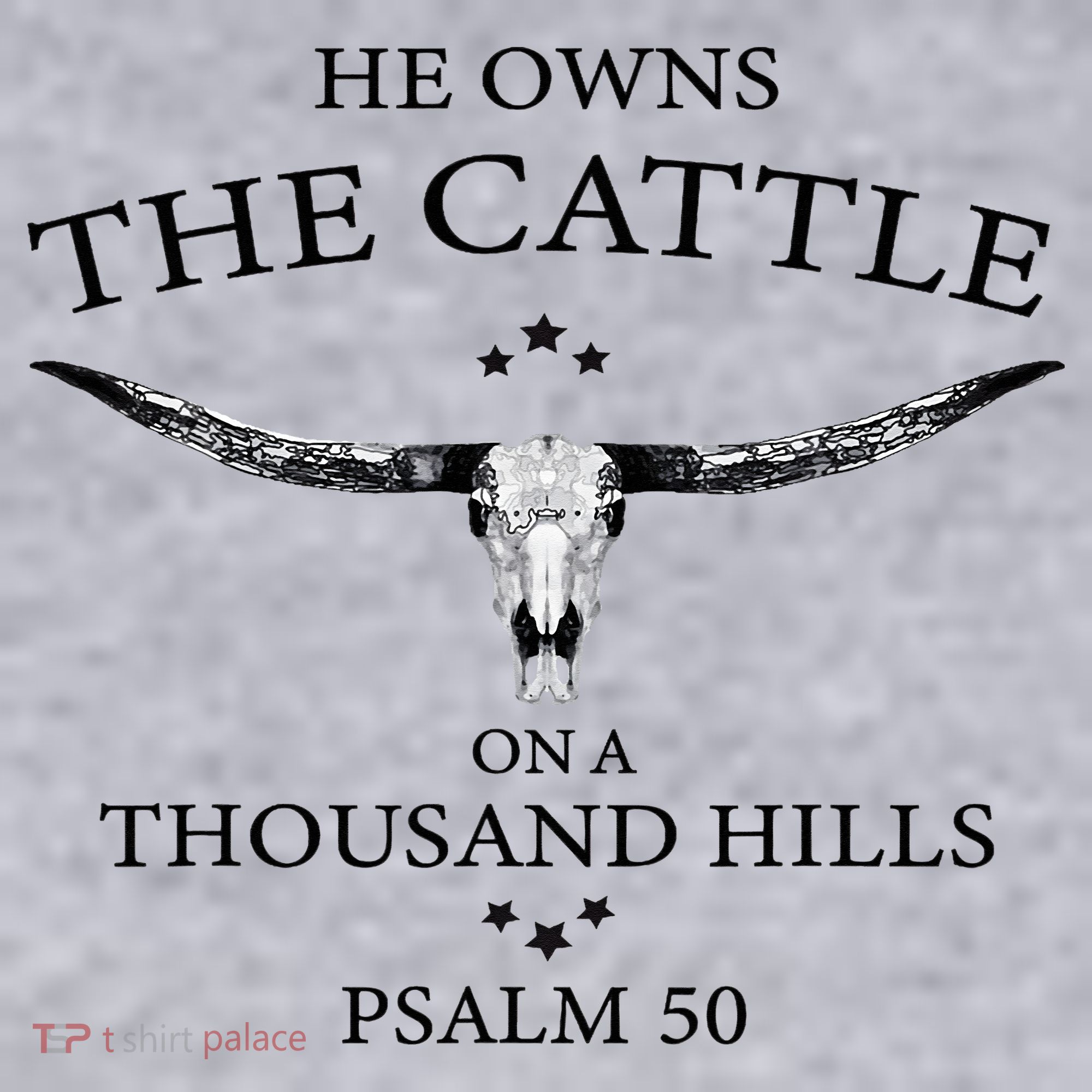 He Owns The Cattle On A Thousand Hills Bull Skull Christian Women's Sweatshirt