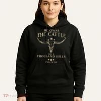 He Owns The Cattle On A Thousand Hills Psalm 50 Hoodie thumb 5