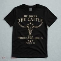 He Owns The Cattle On A Thousand Hills Psalm 50 T-Shirt thumb 5