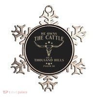 He Owns The Cattle On A Thousand Hills Psalm 50 Ornament thumb 0
