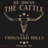 He Owns The Cattle On A Thousand Hills Psalm 50 Mousepad thumb 1
