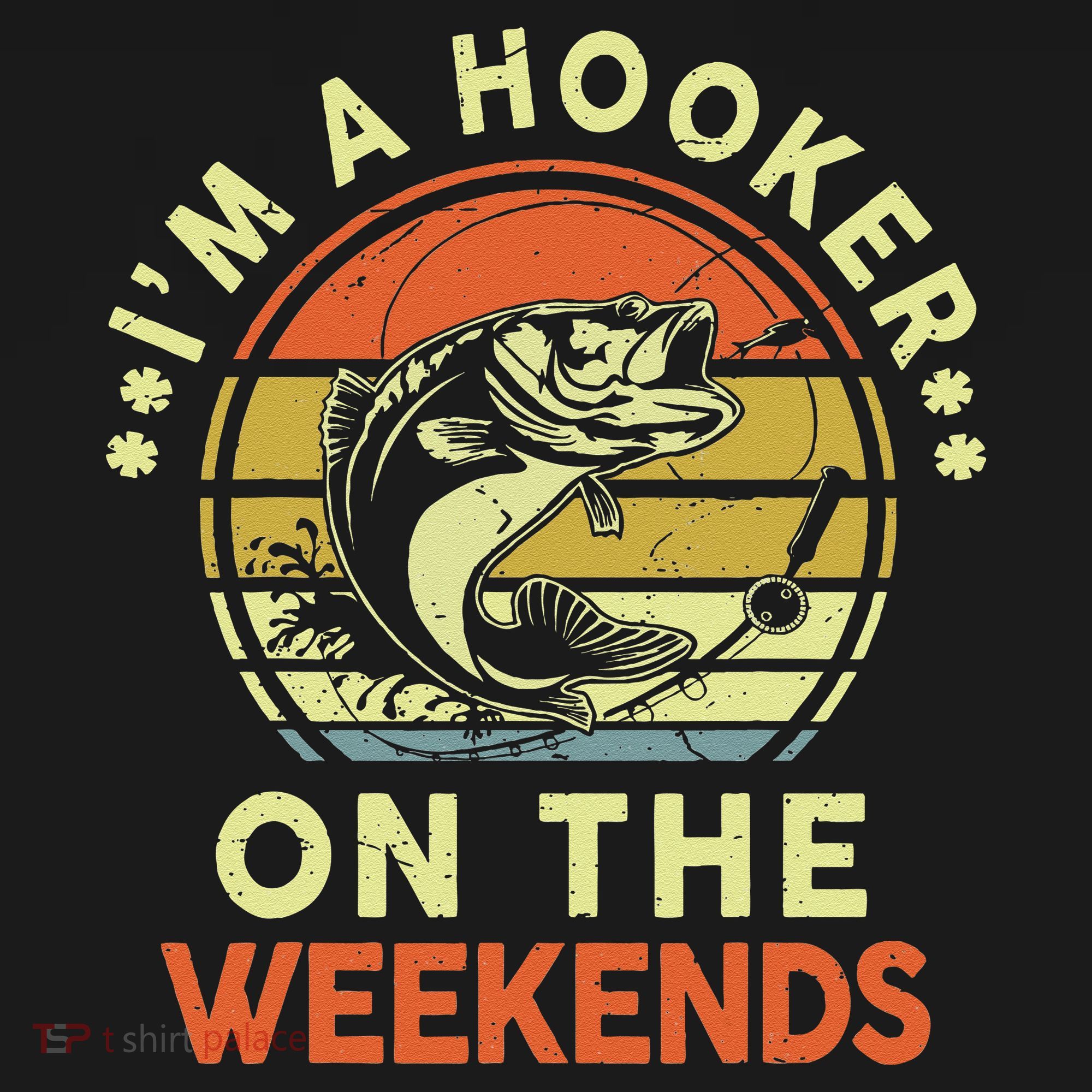 Hooker On The Weekend Father Day Gift Funny Bass Dad Fishing Women's Hoodie