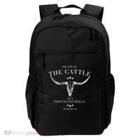 He Owns The Cattle On A Thousand Hills Backpack thumb 0