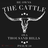 He Owns The Cattle On A Thousand Hills Kids Sweatshirt thumb 2
