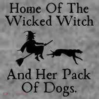 Home Of The Wicked Witch And Her Pack Of Dog Funny Halloween T-Shirt thumb 7