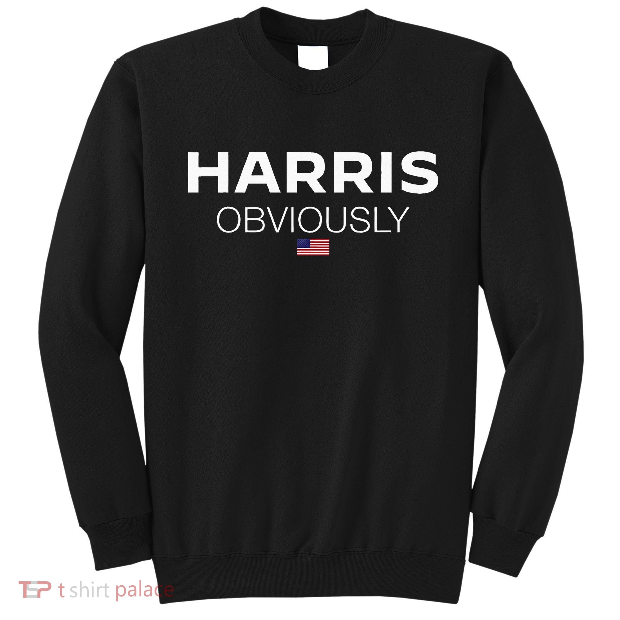 Harris Obviously Usa Flag Kamala Harris For President 2024 Sweatshirt
