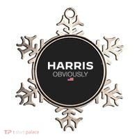 Harris Obviously Usa Flag Kamala Harris For President 2024 Ornament thumb 0