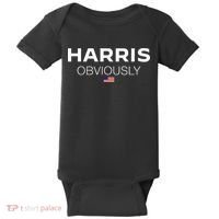 Harris Obviously Usa Flag Kamala Harris For President 2024 Baby Bodysuit thumb 0
