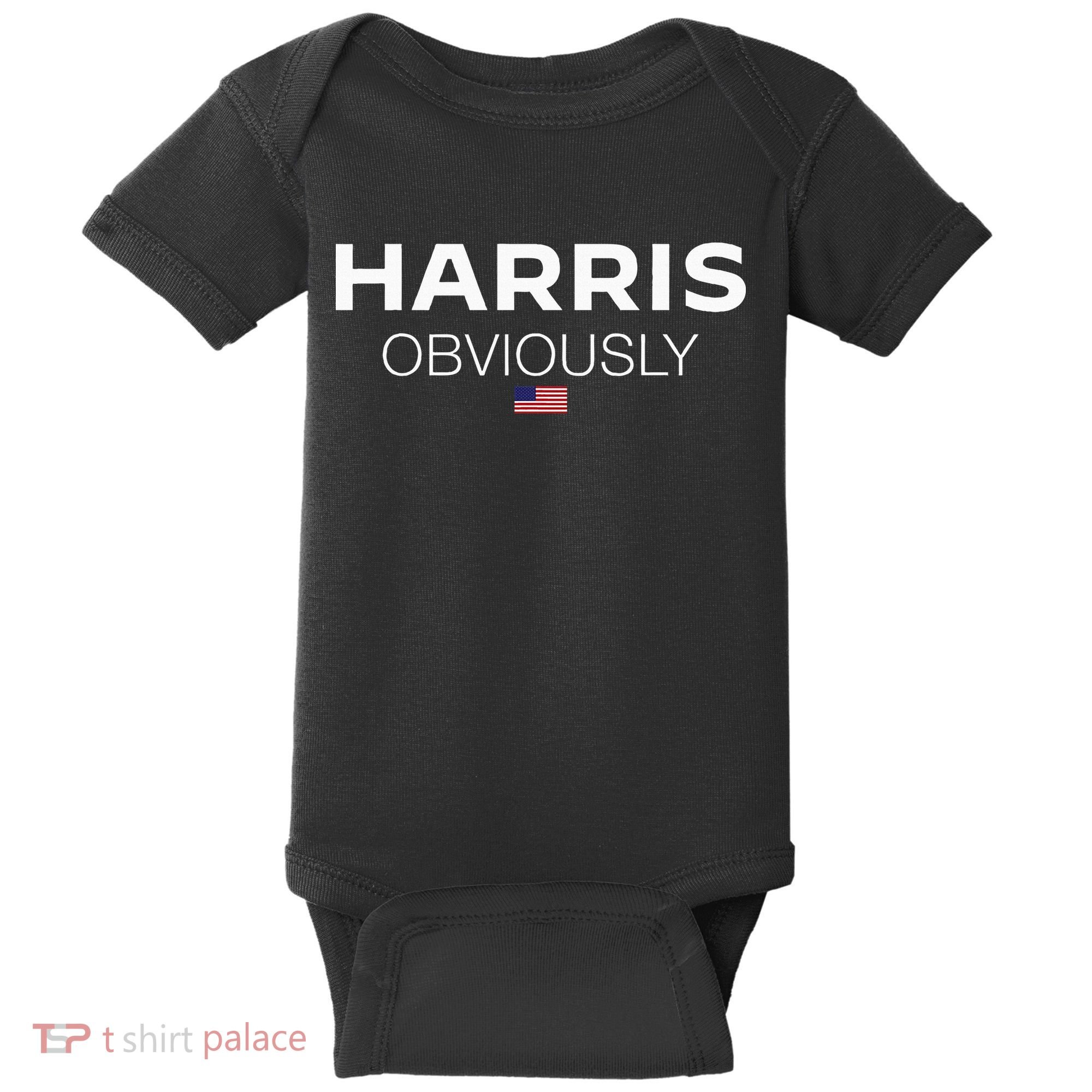 Harris Obviously Usa Flag Kamala Harris For President 2024 Baby Bodysuit
