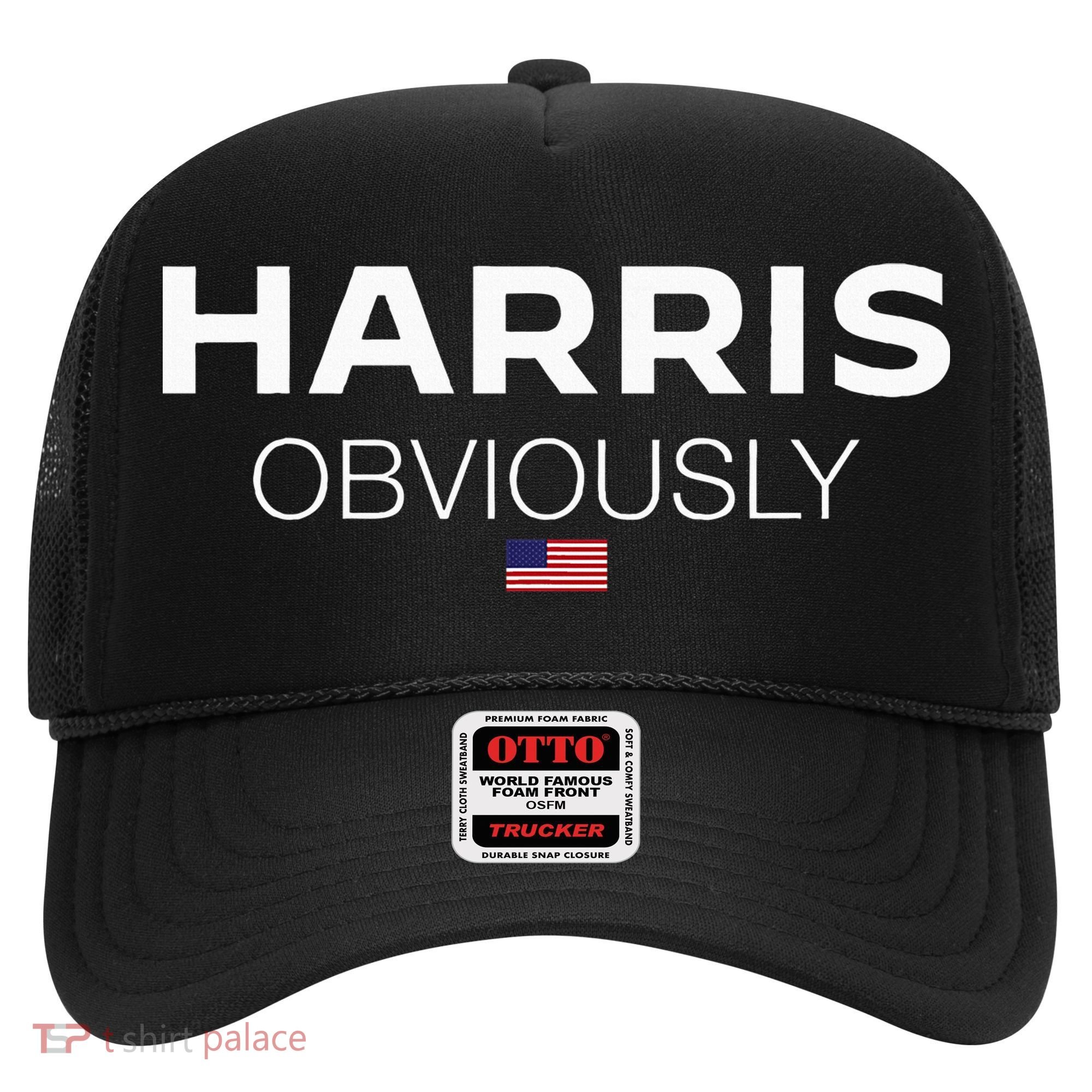Harris Obviously Usa Flag Kamala Harris For President 2024 Hat