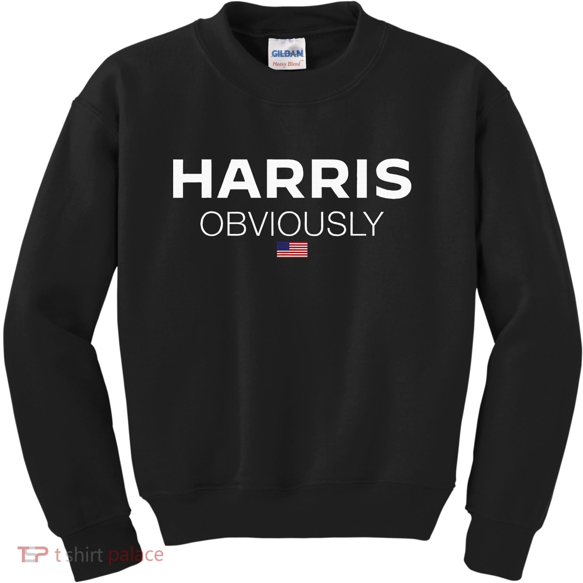 Harris Obviously Usa Flag Kamala Harris For President 2024 Kids Sweatshirt