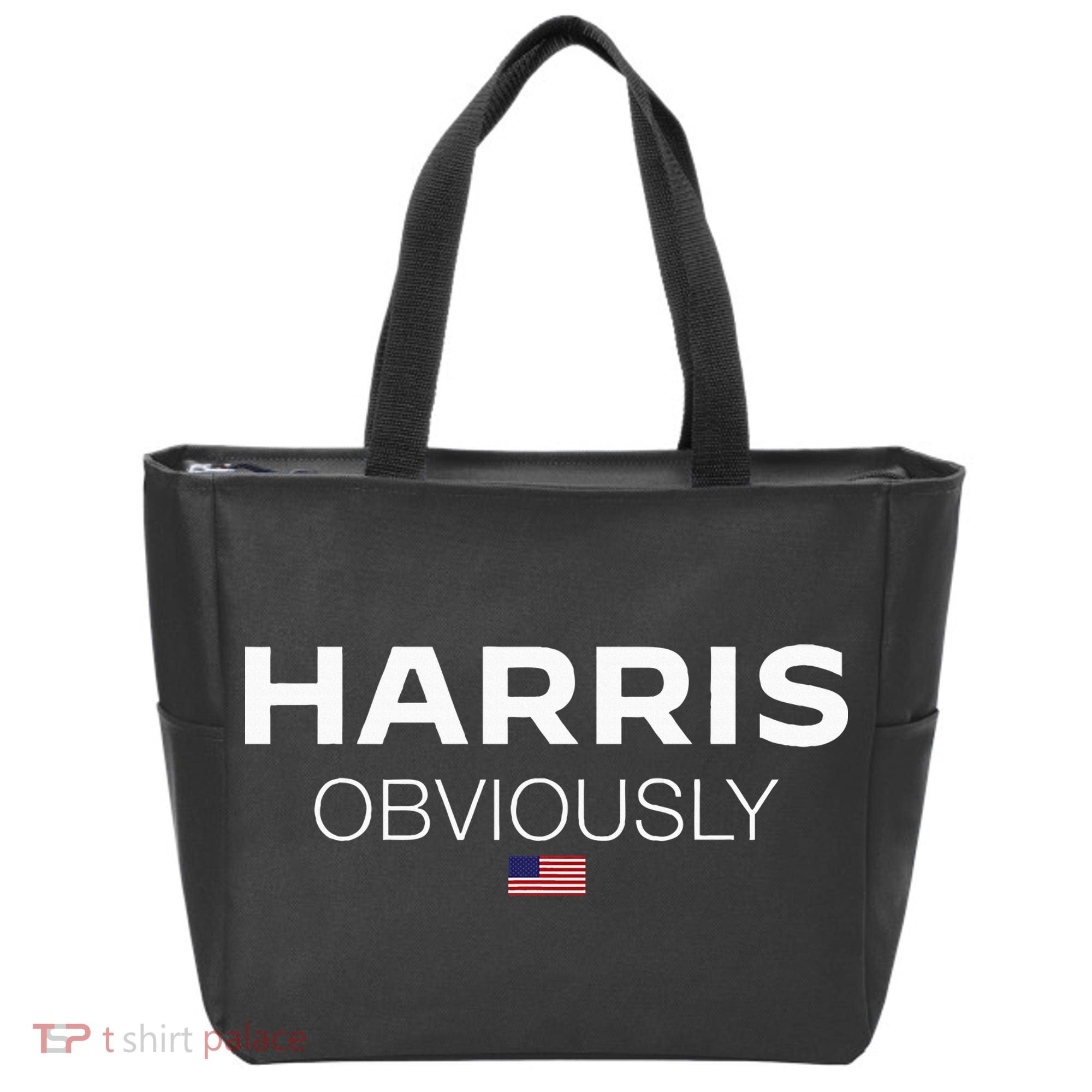 Harris Obviously Usa Flag Kamala Harris For President 2024 Tote Bag