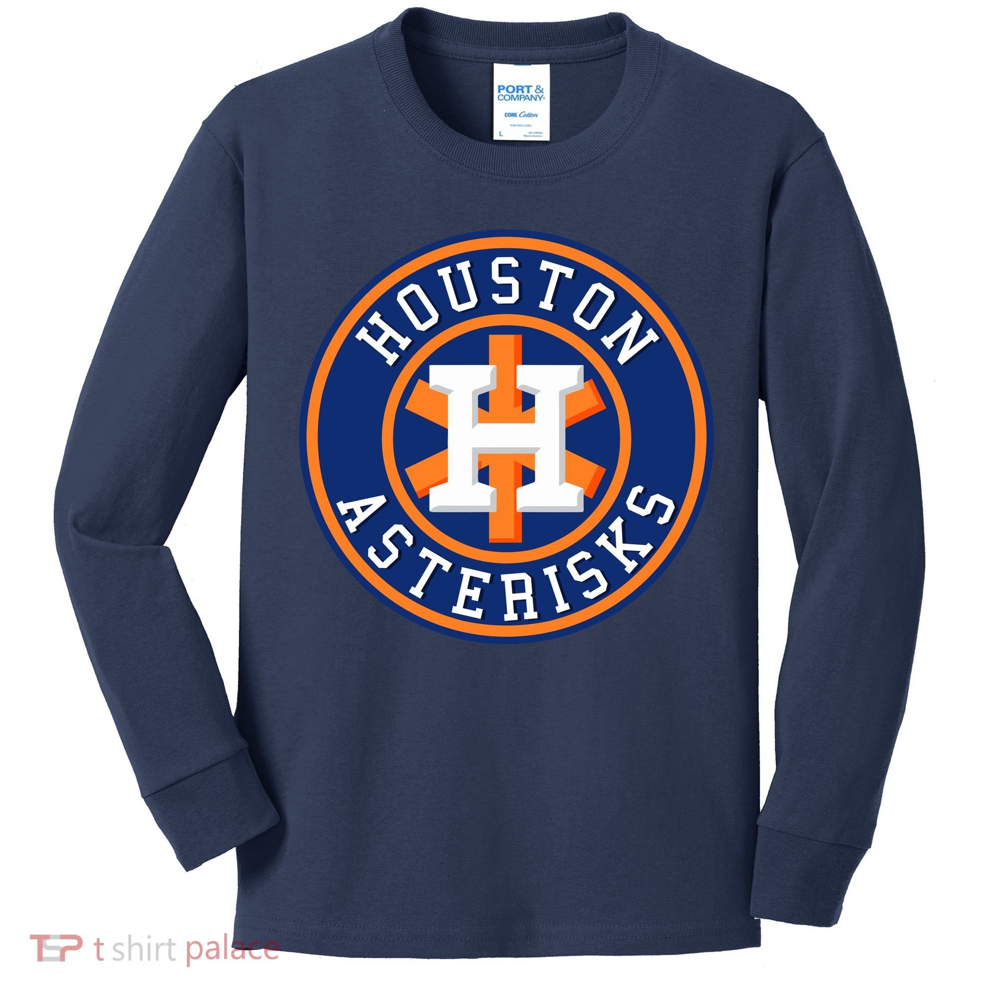 Houston Asterisks Baseball Cheated In 2017 Kids Long Sleeve Shirt